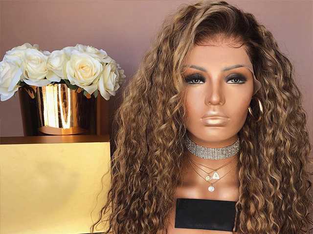 Brown wave curl long hair Brown wave curl long hair